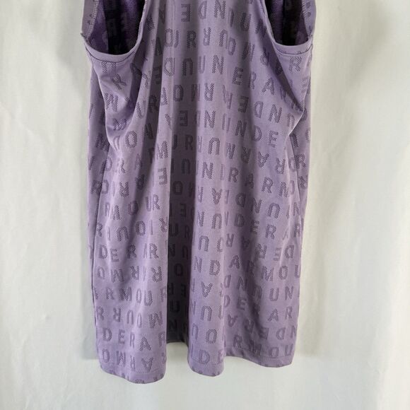 Under Armour Tank Top Women's Small Purple Racerback Sleeveless Logo Print - Picture 6 of 8